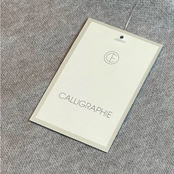 NEW ANTHROPOLOGIE CALLIGRAPHIE Charming Cat ❤️Duo❤️ Gray Sweater Sz M - Picture 8 of 9